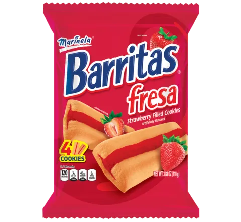 Barritas Fresa 4 cookies