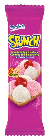 Sponch Coconut Strawberry 6 cookies