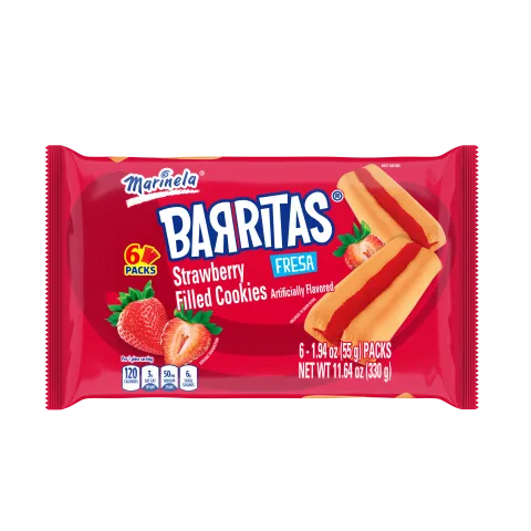 Barritas Strawberry 6 count Pack